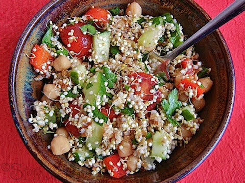 Sprouted Quinoa Salad