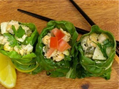 Sprout Recipes For Healthy Food You Can Grow On The Window Sill-Garbanzo Bean (Chickpea) Salad Rolls